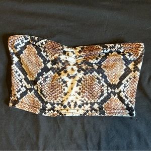 Nasty Gal snakeskin tube top